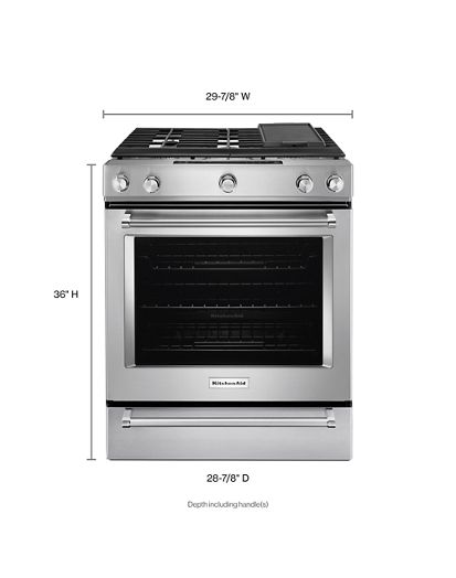 30-Inch 5 Burner Gas Convection Slide-In Range with Baking Drawer