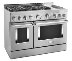  KitchenAid® 48'' Smart Commercial-Style Gas Range with Griddle
