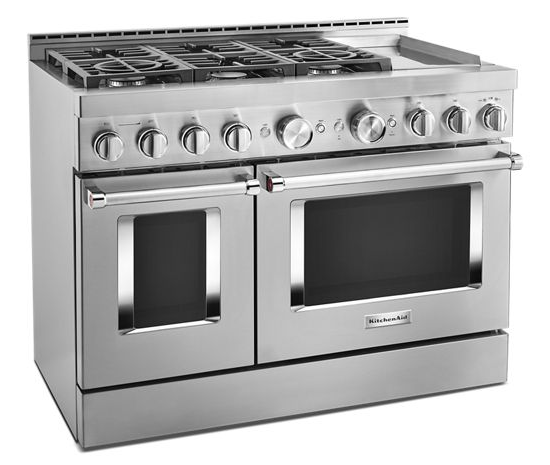  KitchenAid® 48'' Smart Commercial-Style Gas Range with Griddle