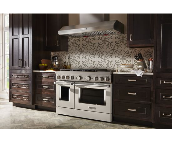KitchenAid® 48'' Smart Commercial-Style Dual Fuel Range with Griddle