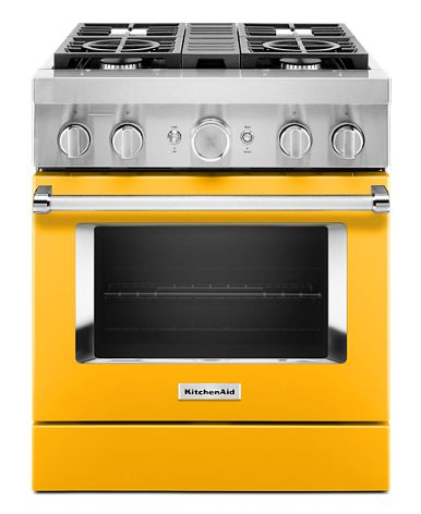 KitchenAid® 30'' Smart Commercial-Style Dual Fuel Range with 4 Burners