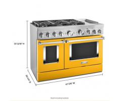KitchenAid® 48'' Smart Commercial-Style Dual Fuel Range with Griddle