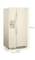 36-inch Wide Side-by-Side Refrigerator - 24 cu. ft.