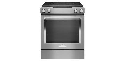 30-Inch 4-Burner Dual Fuel Downdraft Slide-In Range