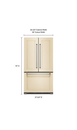 22 cu. ft. 36-Inch Width Counter Depth French Door Refrigerator with Interior Dispense