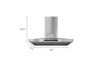 42'' Island-Mount, 3-Speed Canopy Hood