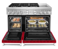 KitchenAid® 48'' Smart Commercial-Style Dual Fuel Range with Griddle