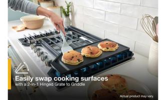 36-inch Gas Cooktop with 2-in-1 Hinged Grate to Griddle