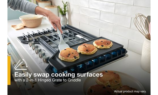 36-inch Gas Cooktop with 2-in-1 Hinged Grate to Griddle