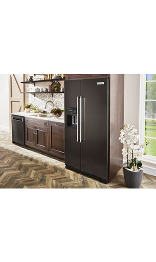 19.9 cu ft. Counter-Depth Side-by-Side Refrigerator with Exterior Ice and Water and PrintShield™ finish