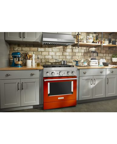 KitchenAid® 30'' Smart Commercial-Style Dual Fuel Range with 4 Burners