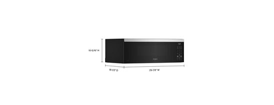 1.1 cu. ft. Smart Low Profile Microwave Hood Combination with 450 CRM 4-Speed Venting