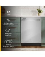 Fingerprint Resistant Dishwasher with 3rd Rack & Large Capacity