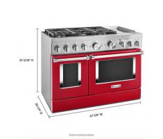 KitchenAid® 48'' Smart Commercial-Style Dual Fuel Range with Griddle