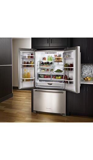 25 Cu. Ft. 36-Width Standard Depth French Door Refrigerator with Interior Dispense