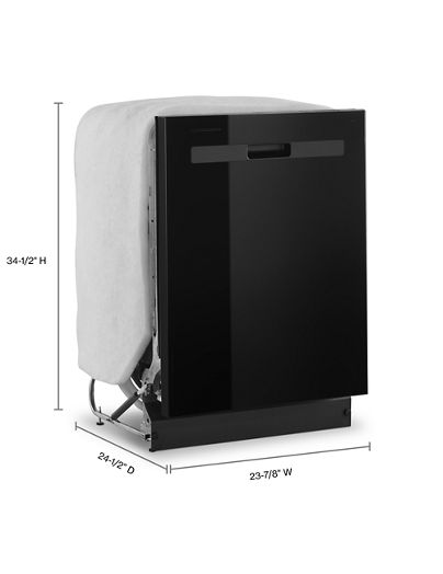 Quiet Dishwasher with Boost Cycle and Pocket Handle