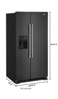 36-Inch Wide Side-by-Side Refrigerator with Exterior Ice and Water Dispenser - 25 Cu. Ft.