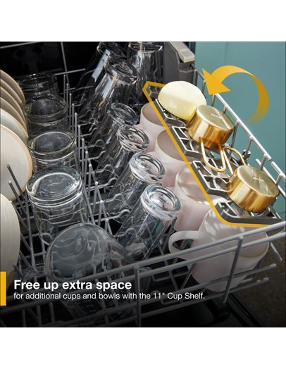 Quiet Dishwasher with Adjustable Upper Rack