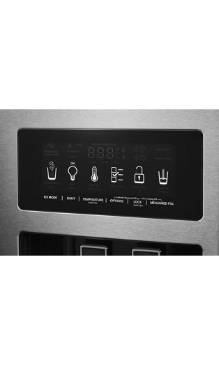 24.8 cu ft. Side-by-Side Refrigerator with Exterior Ice and Water and PrintShield™ Finish
