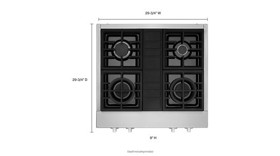 KitchenAid® 30'' 4-Burner Commercial-Style Gas Rangetop
