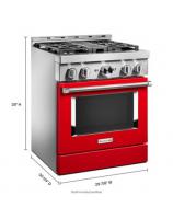 KitchenAid® 30'' Smart Commercial-Style Gas Range with 4 Burners