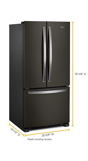 33-inch Wide French Door Refrigerator - 22 cu. ft.