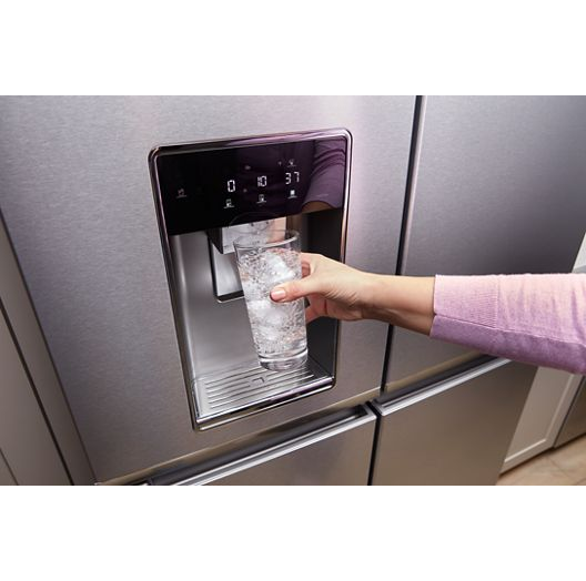 36-Inch Counter Depth 4 Door Refrigerator with Ice Maker in Door