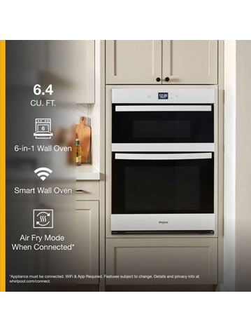 6.4 Total Cu. Ft. Combo Wall Oven with Air Fry When Connected