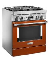 KitchenAid® 30'' Smart Commercial-Style Dual Fuel Range with 4 Burners