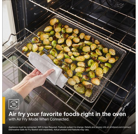 5.0 Cu. Ft. Single Wall Oven with Air Fry When Connected.