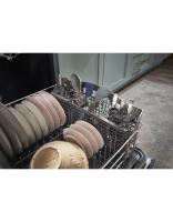 Quiet Dishwasher with 3rd Rack and Pocket Handle