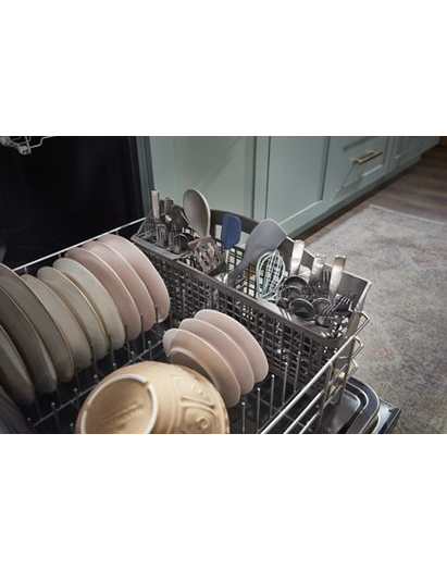 Quiet Dishwasher with 3rd Rack and Pocket Handle