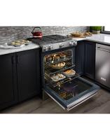 30-Inch 5 Burner Gas Convection Slide-In Range with Baking Drawer