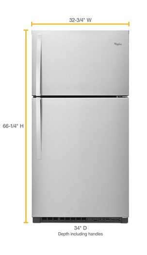 33-inch Wide Top Freezer Refrigerator - 21 cu. ft