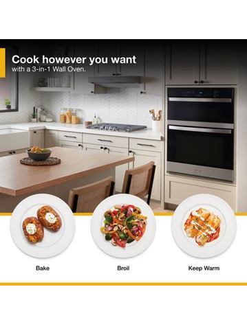 6.4 Total Cu. Ft. Combo Self-Cleaning Wall Oven