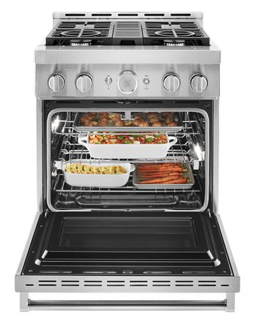 KitchenAid® 30'' Smart Commercial-Style Gas Range with 4 Burners