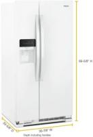 36-inch Wide Side-by-Side Refrigerator - 24 cu. ft.