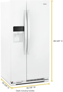 36-inch Wide Side-by-Side Refrigerator - 24 cu. ft.