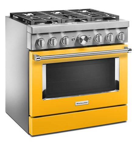 KitchenAid® 36'' Smart Commercial-Style Dual Fuel Range with 6 Burners