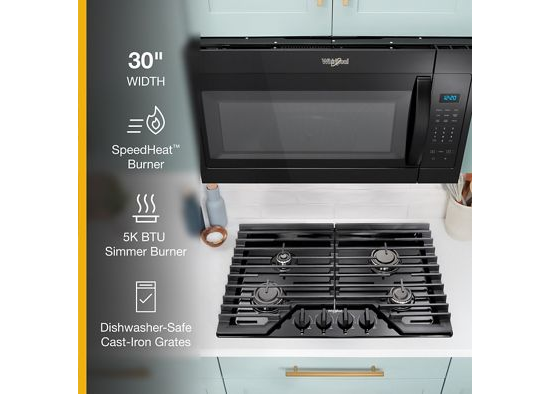 30-inch Gas Cooktop with SpeedHeat™ Burners
