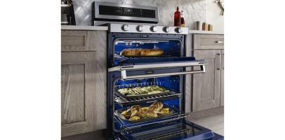 30-Inch 5 Burner Dual Fuel Double Oven Convection Range