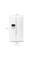 36-inch Wide Side-by-Side Refrigerator - 28 cu. ft.