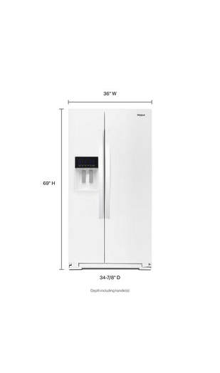 36-inch Wide Side-by-Side Refrigerator - 28 cu. ft.