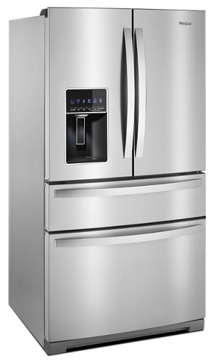 36-inch Wide 4-Door Refrigerator with Exterior Drawer - 26 cu. ft.
