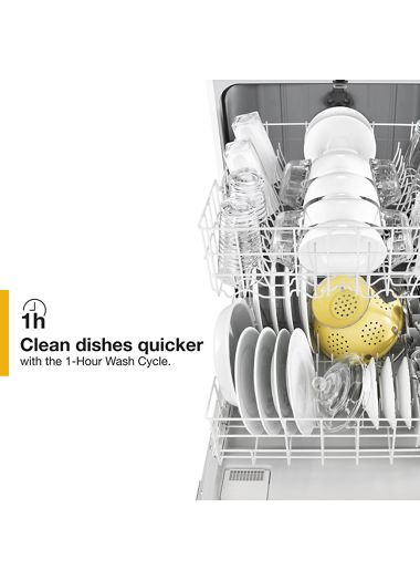 Heavy-Duty Dishwasher with 1-Hour Wash Cycle