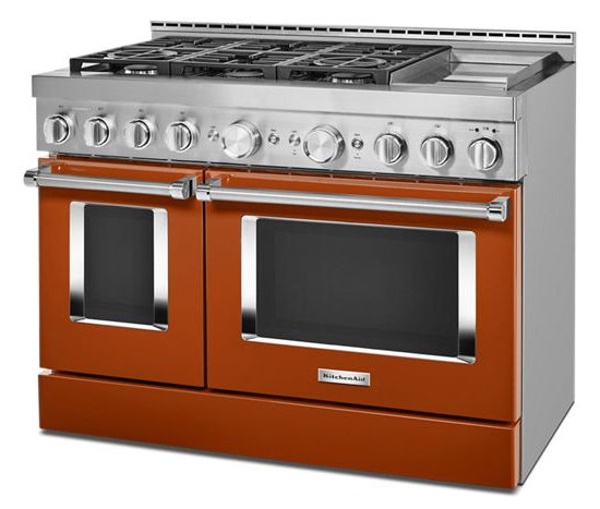  KitchenAid® 48'' Smart Commercial-Style Gas Range with Griddle