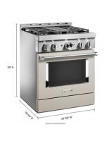 KitchenAid® 30'' Smart Commercial-Style Gas Range with 4 Burners