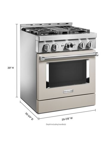 KitchenAid® 30'' Smart Commercial-Style Gas Range with 4 Burners