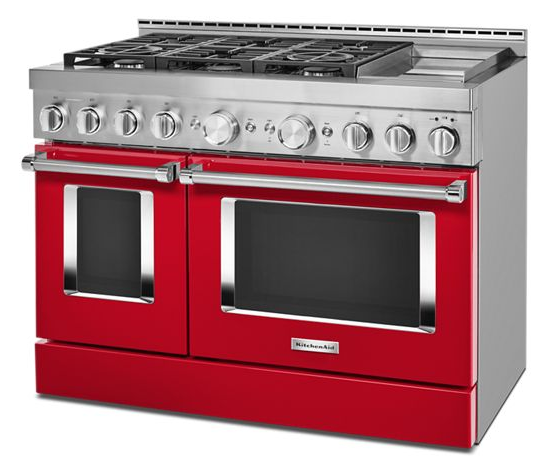  KitchenAid® 48'' Smart Commercial-Style Gas Range with Griddle