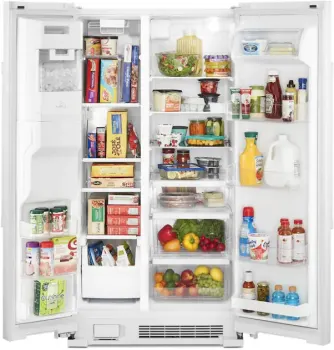 36-Inch Wide Side-by-Side Refrigerator with Exterior Ice and Water Dispenser - 25 Cu. Ft.